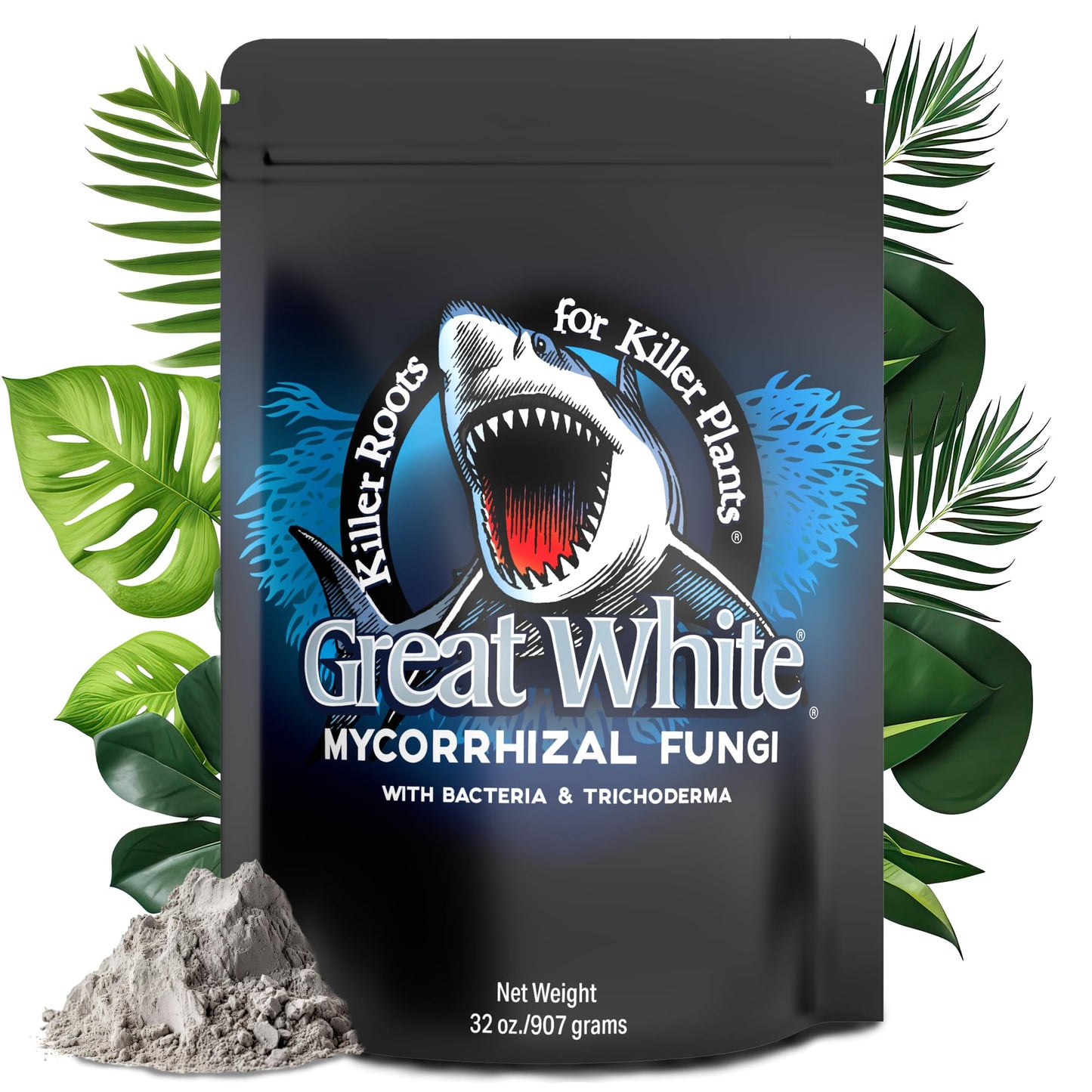 Great White Mycorrhizal Fungi, Beneficial Bacteria for Plant Growth, Root Stimulator, Concentrated 3-in-1 Formula by Plant Success (32 oz)