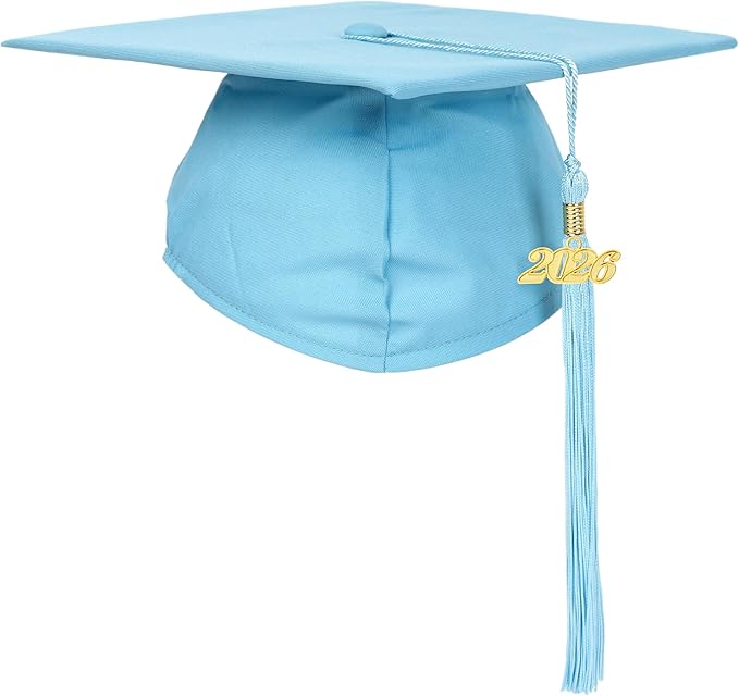 Unisex Adult Matte Graduation Cap with Tassel Year Charm