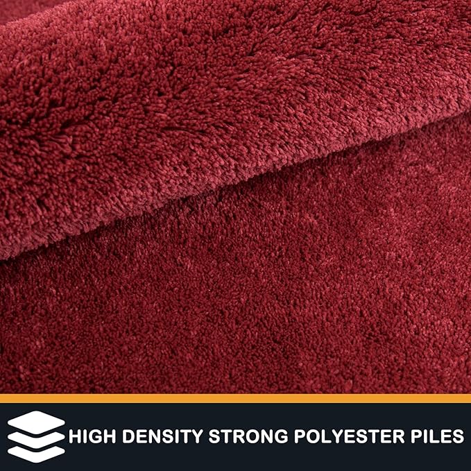 PURRUGS Dirt Trapping Door Mat 24" x 35.5", Non-Slip Machine Washable Entryway Rug, Dog Doormat, Indoor Front Door Mat, Super Absorbent Entry Rug for Muddy Shoes & Paws, Burgundy Red