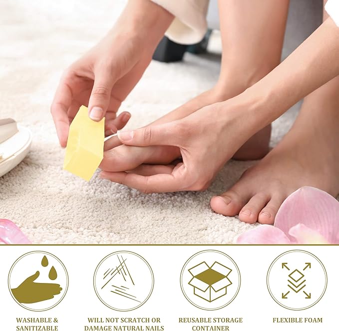 ForPro Professional Collection Yellow Pedicure Block, 220/220 Grit, Three-Sided Pedicure Nail Buffer, 3.75”L x 1”W x 1”H, Yellow, 15-Count (Pack of 4)