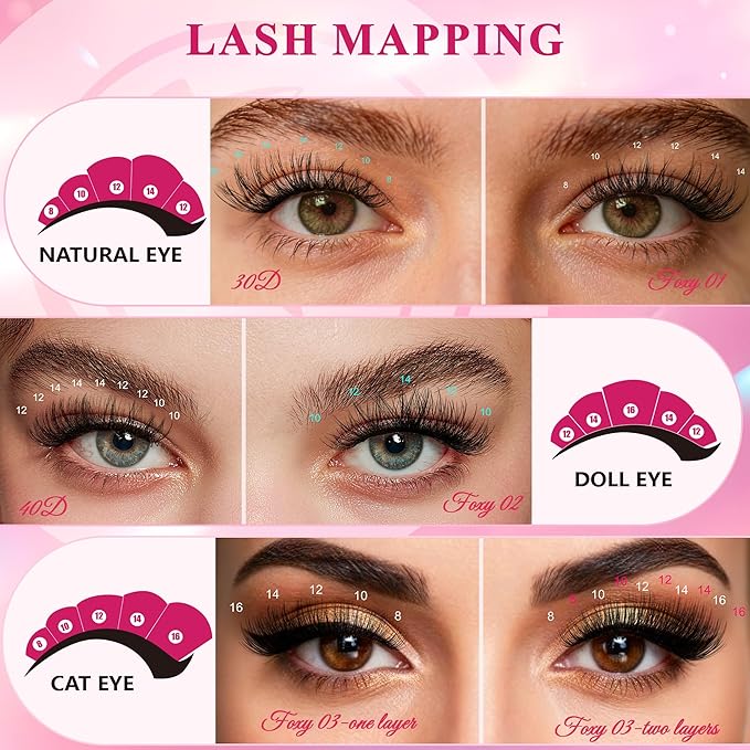 Lash Clusters Eyelash Clusters Wispy Lashes 536PCS EyeLashes Natural Lash Extensions Individual Lashes D Curl DIY At Home