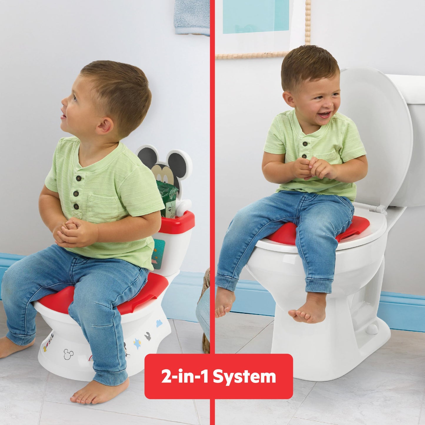 Bright Starts Disney Junior Princess My Size Potty Training Toilet, Toddler Potty Chair with Flushing & Cheering Sounds, Removable Seat with Splash Guard & Handles, Ages 18+ Months, Up to 50 lbs