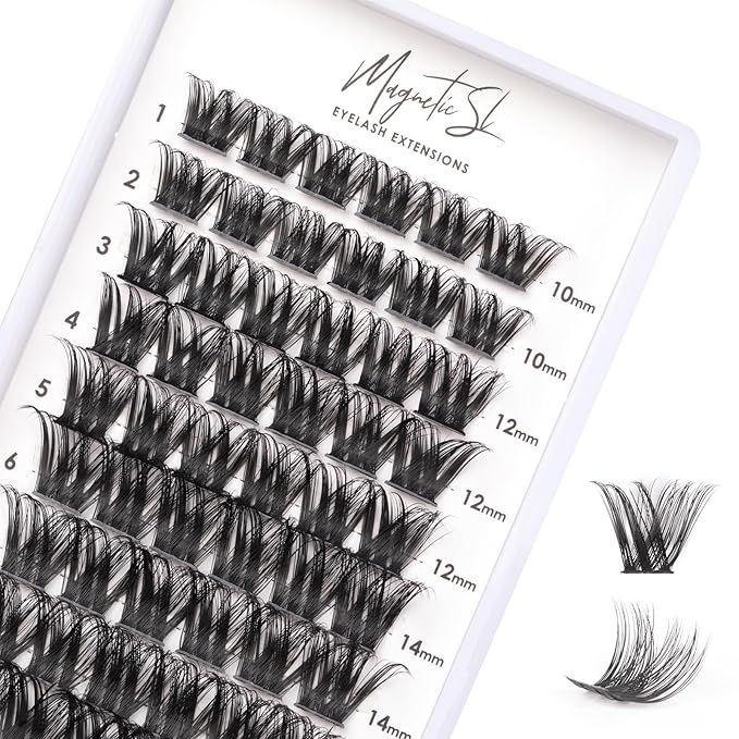 Cluster Lashes 72 Individual Lashes Clusters Eyelash Extensions False Eyelashes DIY Lash Extension Reusable False Eyelashes Natural Look Mix 10-16mm-DM27