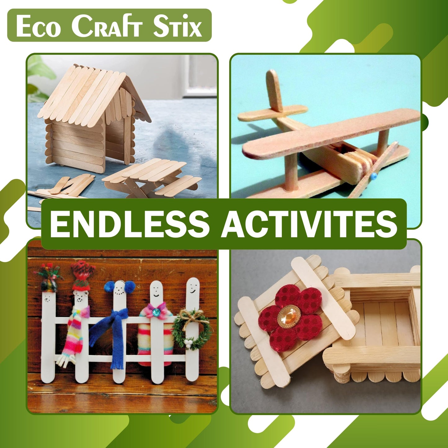 6" Jumbo Wood Craft Sticks - Pack of 1,000