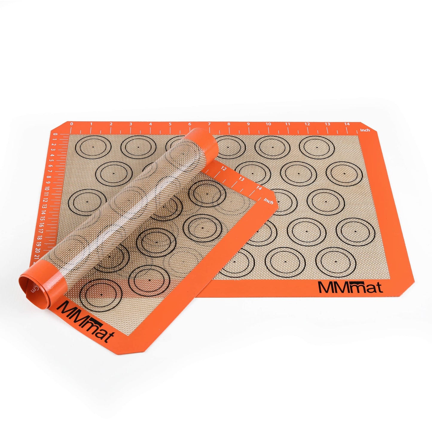 MMmat Silicone Baking Mat - Best German Silicone - Non Slip Silicone Baking Sheet, Non Stick Reusable Silicone Mats For Baking, Oven Liner, Counter Mat, 2 Half Sheets Macaron Baking Mats