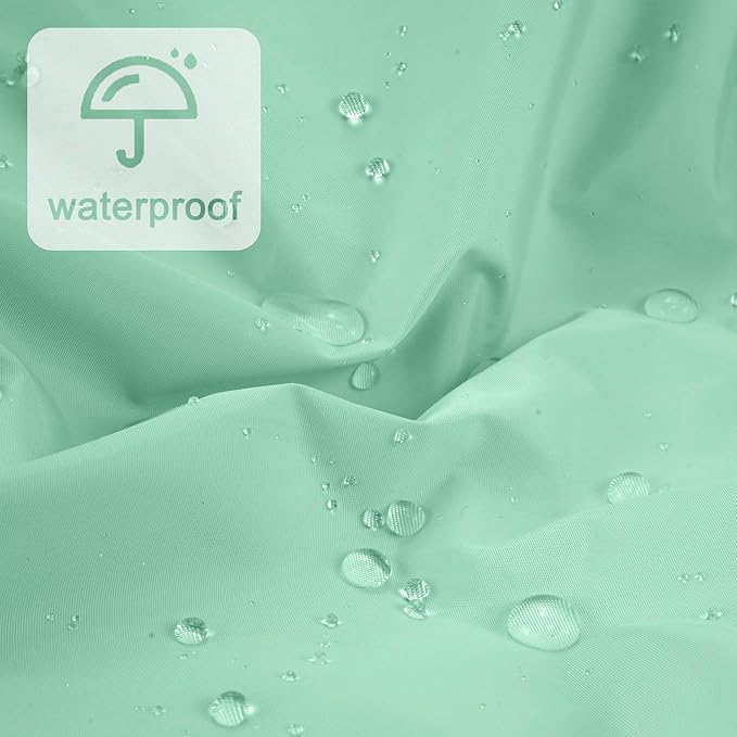 Reusable Shower Cap for Women, Large Waterproof Shower Bonnet with Elastic Band, Washable Bath Hair Cap for Long, Curly Hair, Braids, Daily Shower, Home Spa, Travel(Green Bean)