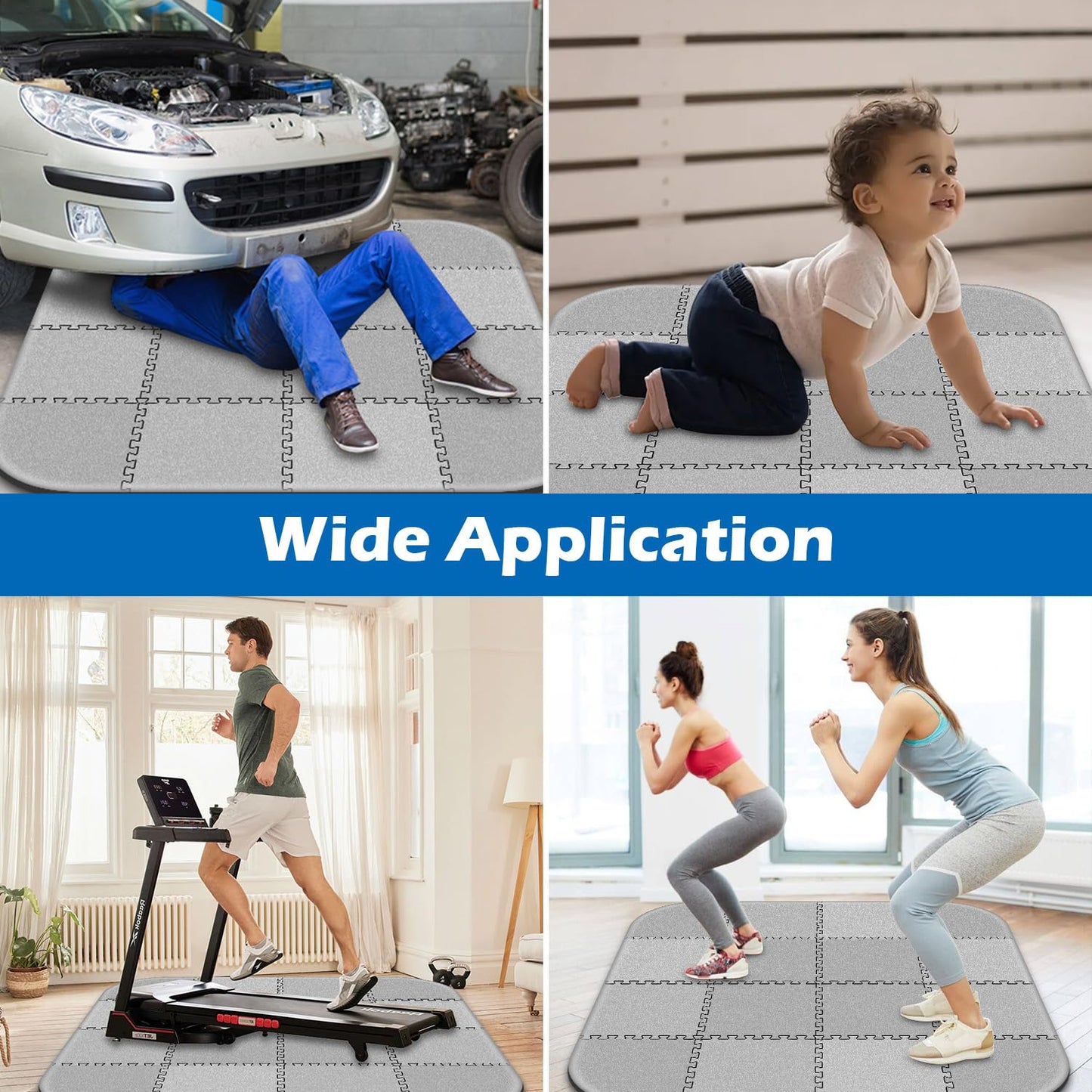 85 * 85 Inch Hot Tub Mat,Inflatable Hot Tub Accessories，Extra Thick Large Hot Tub Eva Foam Pad Padding Foundation for Outdoor Indoor,Portable Spa Pool Accessories Ground Base Flooring Mat Protector