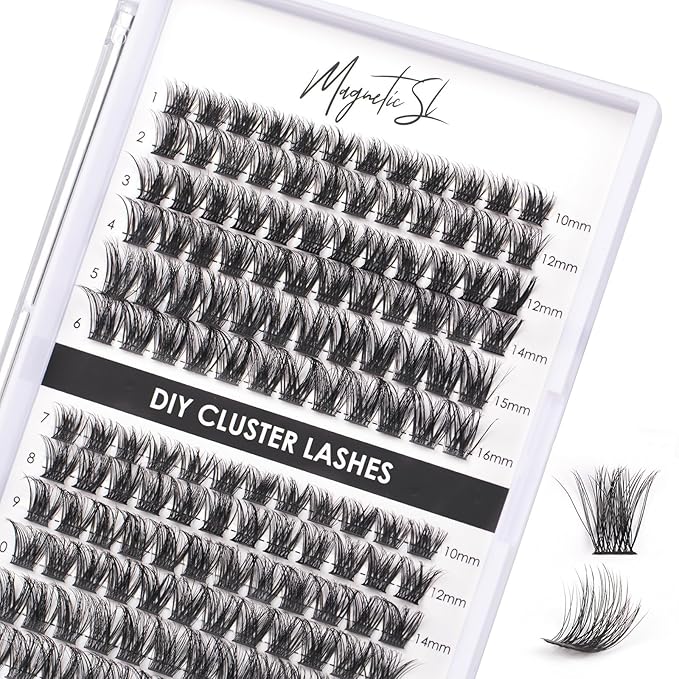 Lash Clusters 144 Pcs Individual Lashes Clusters Eyelash Extensions False Eyelashes DIY Lash Extension Reusable False Eyelashes Natural Look Mix 10-16mm-DM17