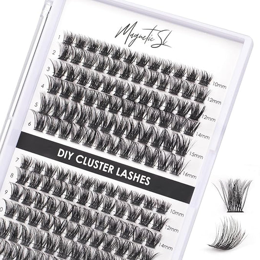 Lash Clusters 144 Pcs Individual Lashes Clusters Eyelash Extensions False Eyelashes DIY Lash Extension Reusable False Eyelashes Natural Look Mix 10-16mm-DM17