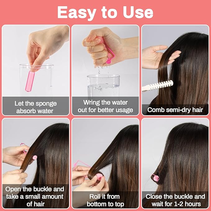 MAQIHAN 56PCS Foam Hair Rollers - 0.59 Inch Sponge Rollers for Heatless Hair Curler for Short/Long Hair Sleep rolos para cabello Small Sponge Curlers Soft Sleeping Thin Tight Curl Overnight rulos
