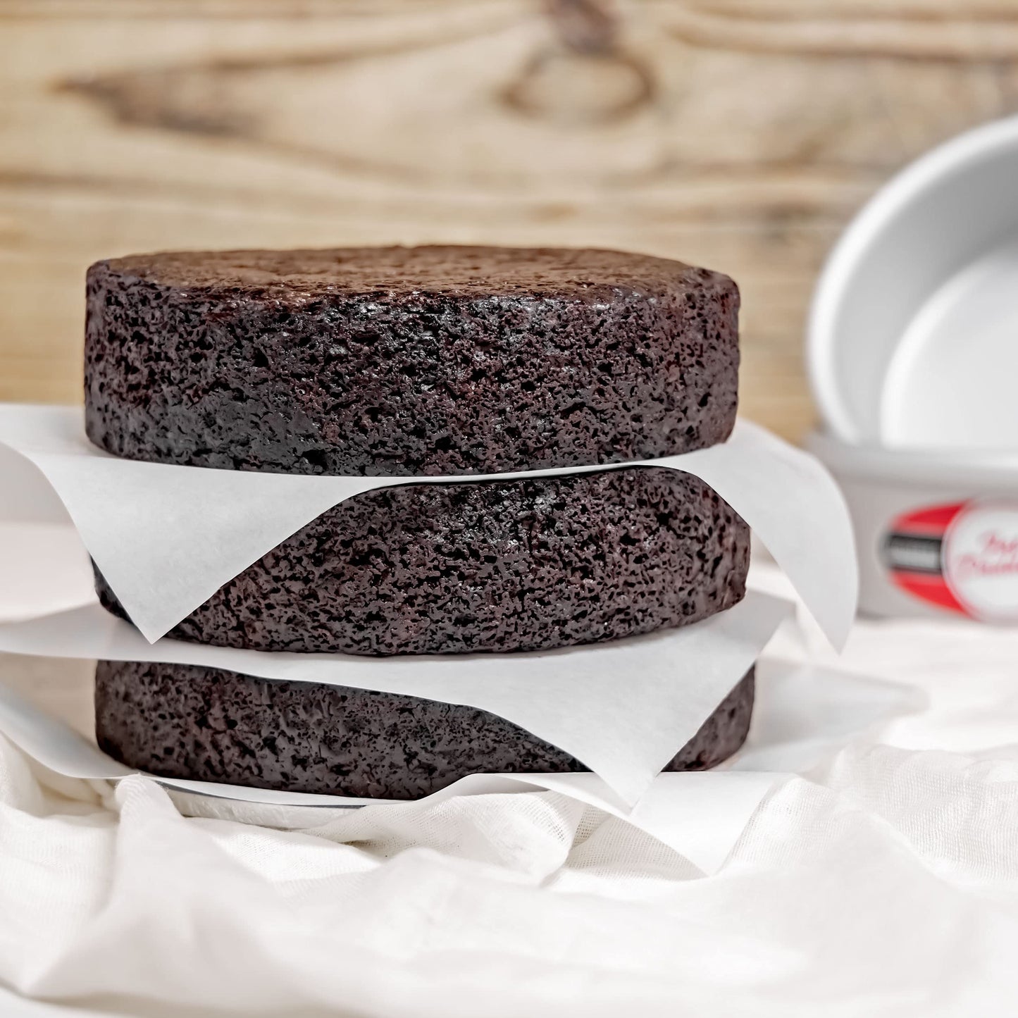 Fat Daddio's Anodized Aluminum Round Cake Pans, 2 Piece Set, 9 x 2 Inch