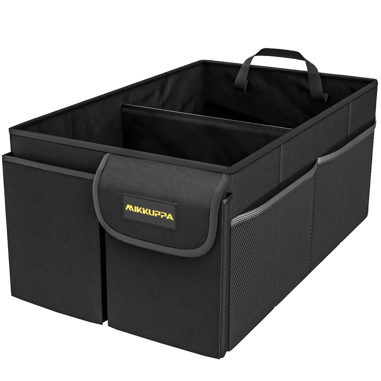 MIKKUPPA Car Trunk Organizer - 50L Collapsible Trunk Organizer, Sturdy Car Storage for SUV Auto Truck Van with Non Slip Bottom (Black)