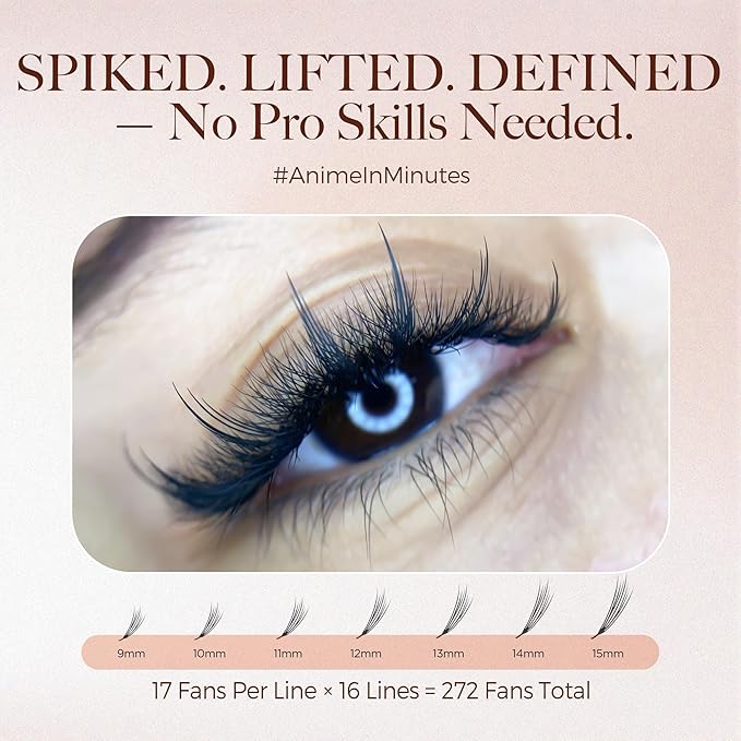 LASHVIEW Premade Volume Eyelash Extensions Mixed Tray Premade Lash Fans Pointed Handmade Thin Base (PFE06)
