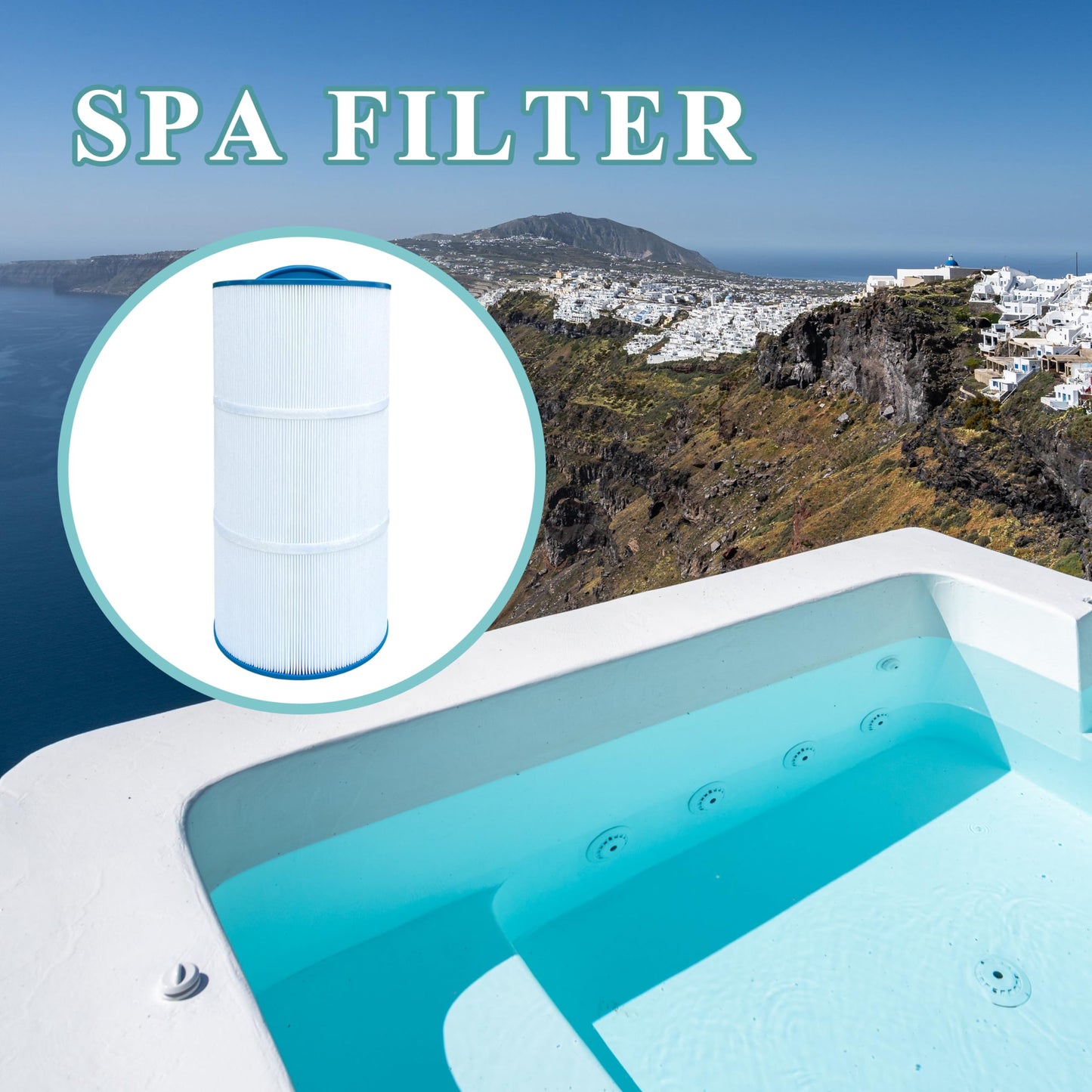 Chryseos Spa Filter Compatible with C-7375, PCD75N, FC-3964, Caldera 75 Spas Utopia 2003-2004, 1019301, 75 sq.ft., 1 Pack