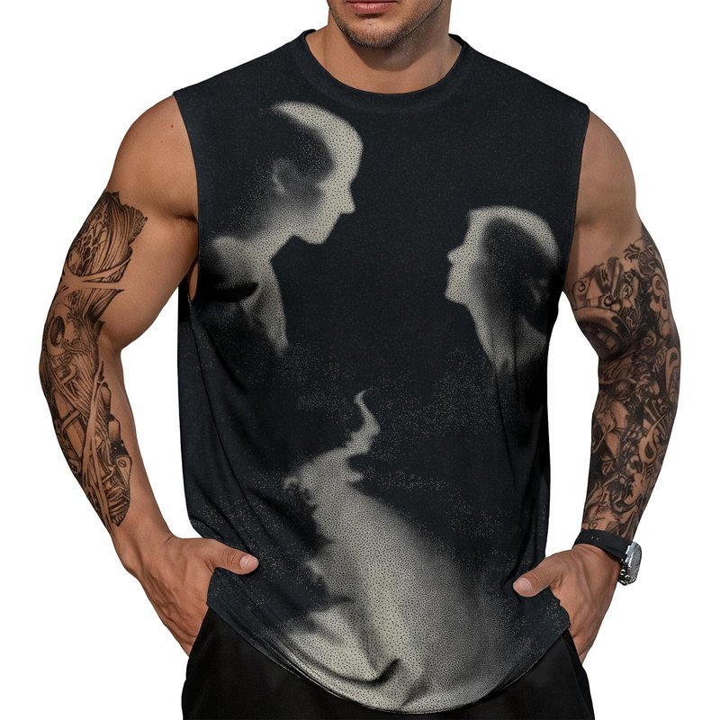 domirica Mens Gym Tank Tops Plus Size Couple Sleeveless T Shirt Summer Casual Breathable Soft and Comfy Quick Dry Sports Yoga Crewneck Shirt for Men 2025,M
