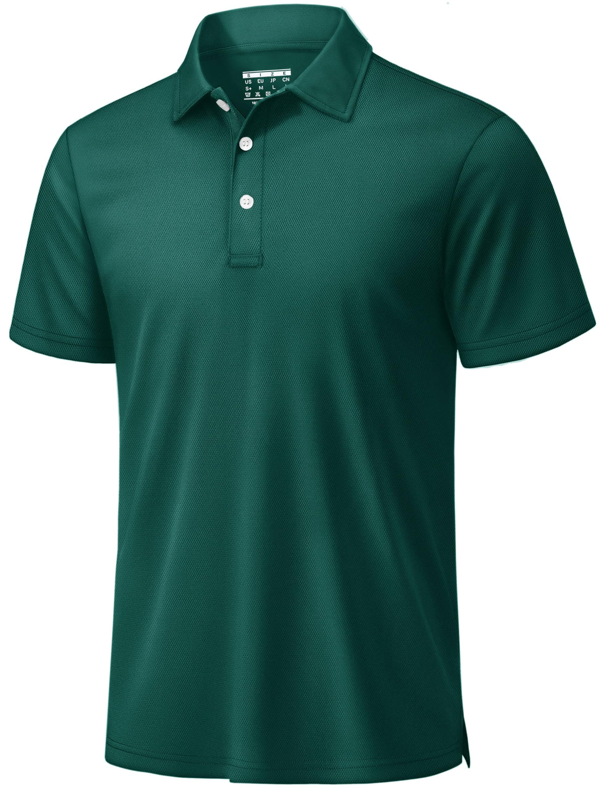 TACVASEN Mens Golf Shirt Dry Fit Mens Polo Shirts Short Sleeve Performance Golf Polos for Men with Collar Work Shirts Emerald Green, XL