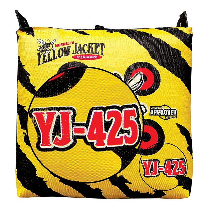 Morrell Yellow Jacket YJ-425 Outdoor Portable Archery Bag Target with 2 Shooting Sides, 10 Bullseyes, and Carry Handle, Yellow - Adult Field Point Backyard Practice Target