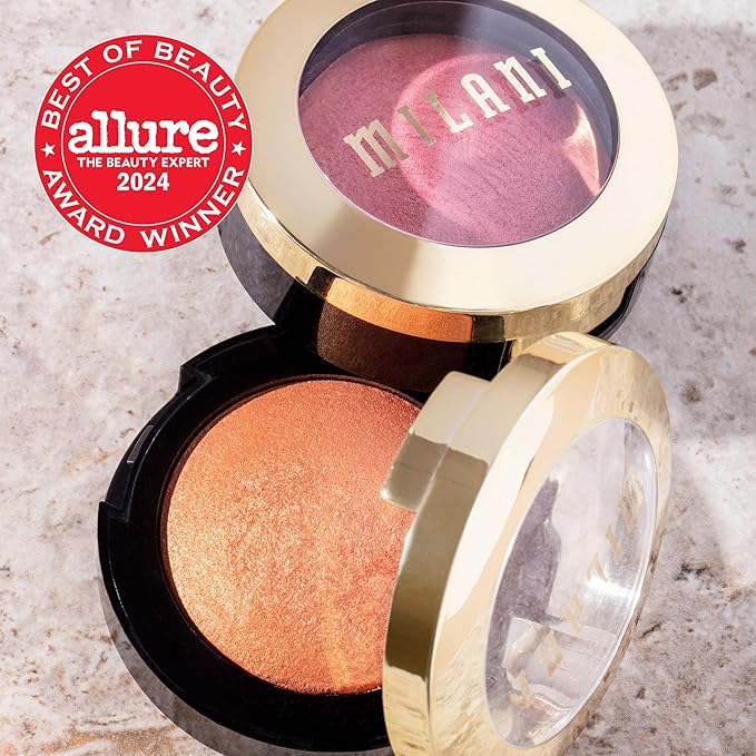 Milani Rose Blush, Powder Blush for Cheeks, Cruelty Free Makeup - Shape, Contour & Highlight Face for a Natural Matte Finish -Coral Cove
