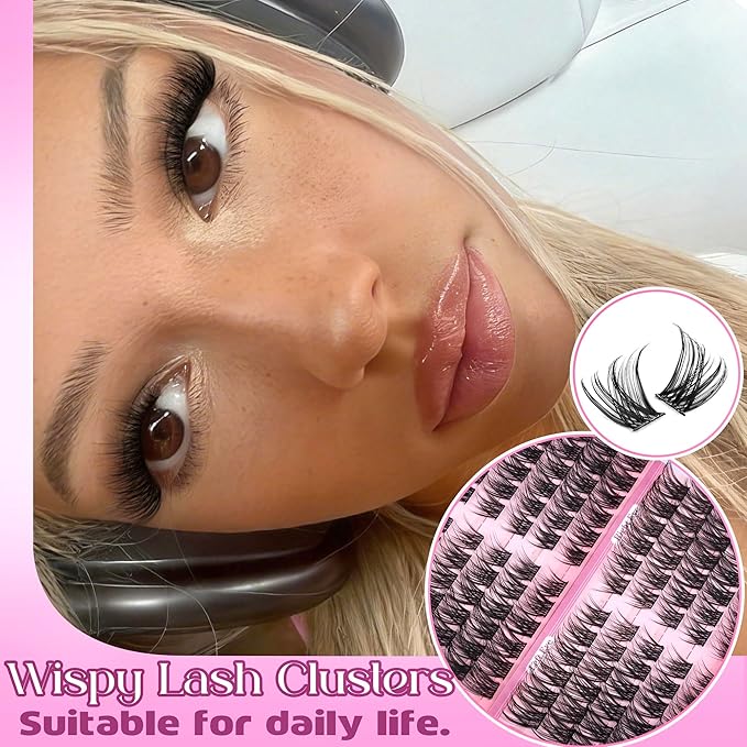 Wispy Lash Clusters Natural Eyelash Clusters C Curl Cluster Eyelash Extensions Cat Eye Lashes Clusters Spider Lahes Pestañas Postizas Naturales by Eefofnn (11-16 mm)