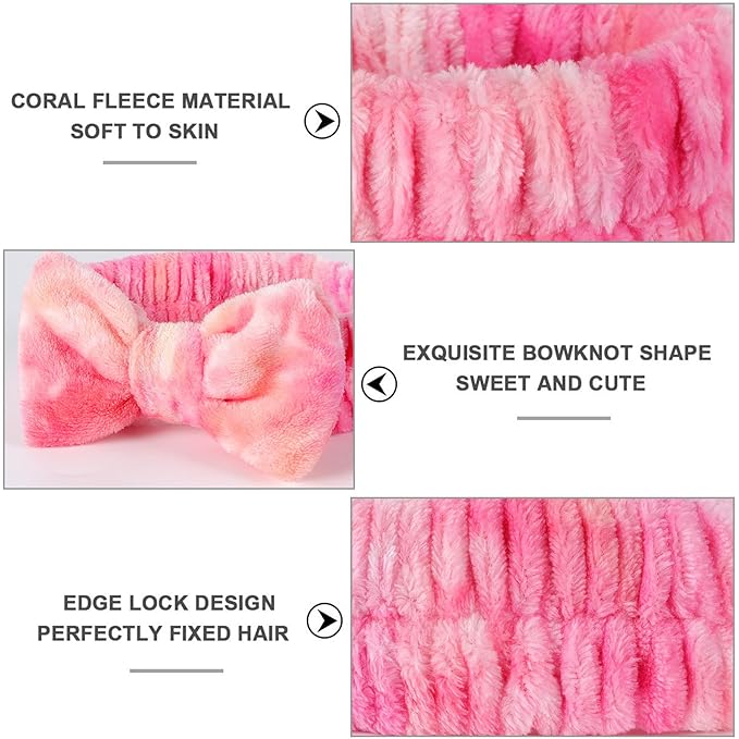 LADES Soft Skincare Headband – Adjustable, Comfortable & Stretchy Fabric, Cute Patterns for Makeup, Facial – Non-Slip, Headband for Hair Control