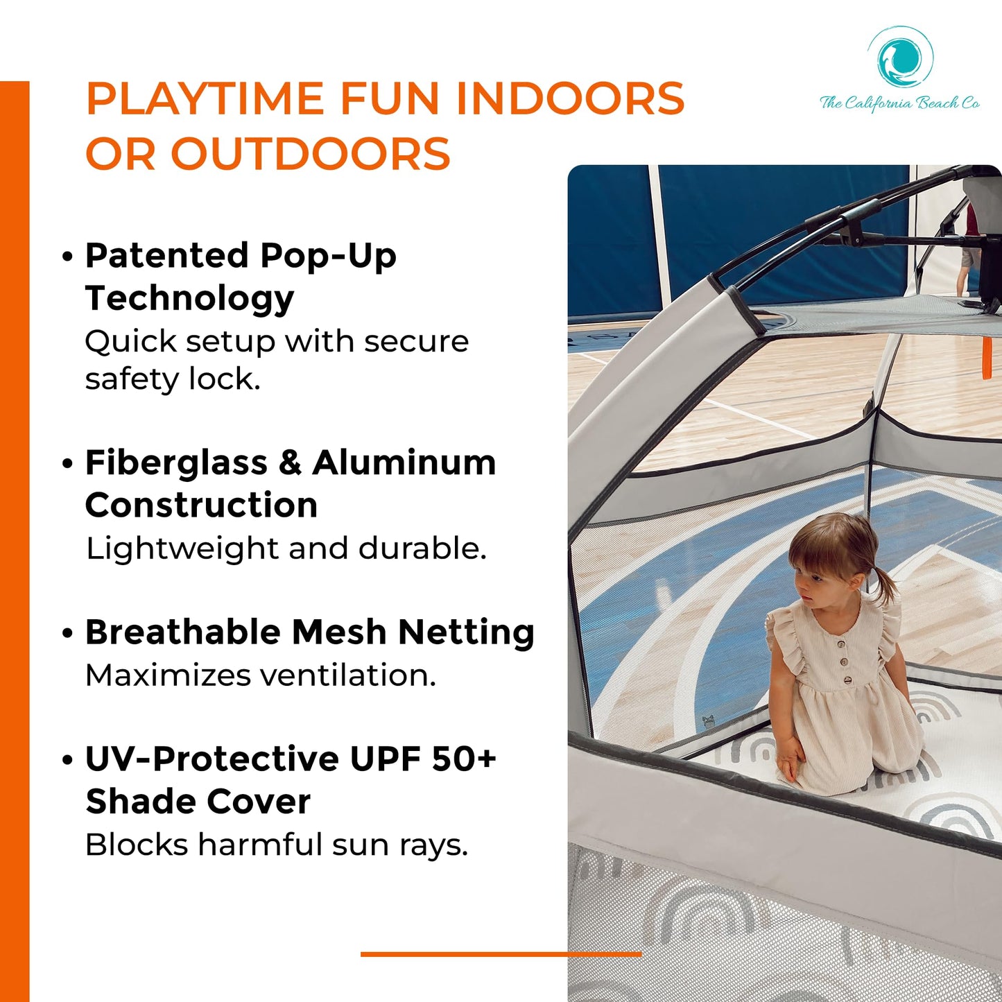POP 'N GO PLAYPEN - Indoor & Outdoor Baby Playpen for Babies and Toddlers - Baby Beach Tent, Foldable, Portable W/Canopy, Travel Bag, & Mosquito Net - Pop Up Pack and Play Tent (Black)