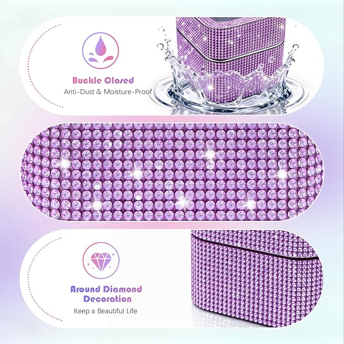 Nail Drill Bit Holder, Dustproof Rhinestones Drill Bit Organizer Case 30 Holes Efile Nail Tech Bits Storage Container Box Manicure Tools E file Accessories Collector for Salon, Travel, Home(Only Box)