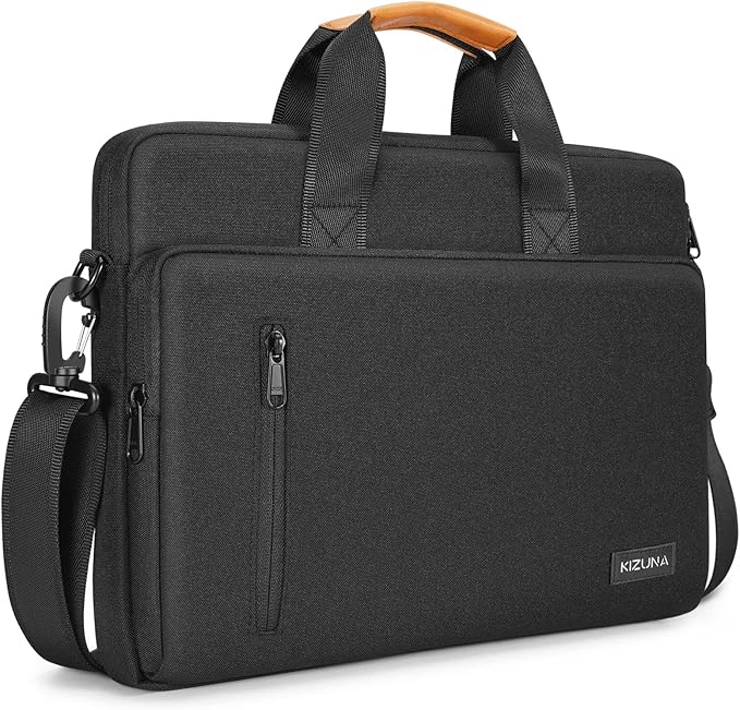 KIZUNA Laptop Bag Case 14 Inch Computer Shoulder Sleeve Briefcase for 15" MacBook air M3 M2 2024/Lenovo Flex 14/14" HP EliteBook 840 G5/14 Yoga Slim 7i Pro X/IdeaPad Slim 3i 14"/Dell,Black