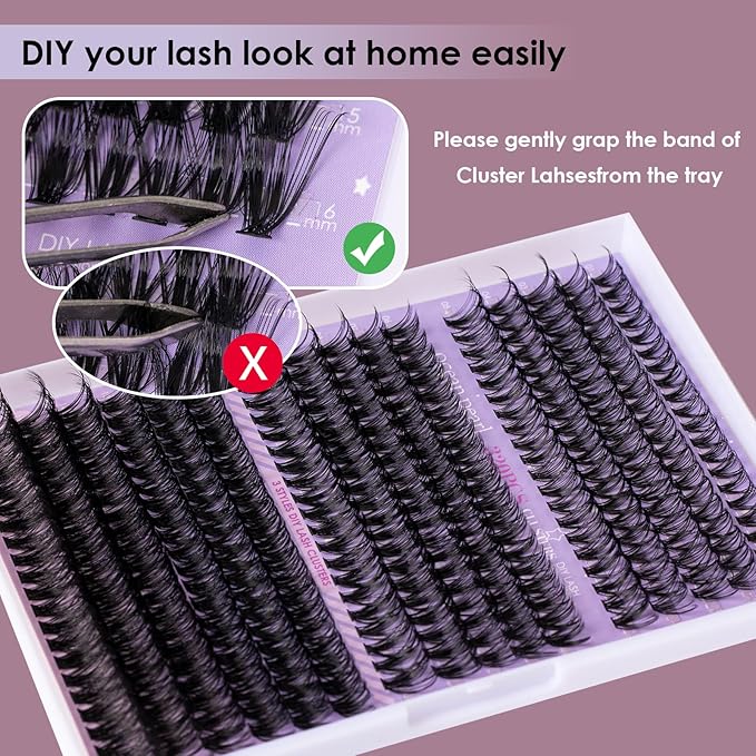 Ocean Pearl Lash Clusters 320PCS Natural Individual Lashes 11-20MM 30D 40D 60D Thick Volume Eyelash Extensions Soft Eyelashes Eyelash Clusters DIY Lash Extension-30+40+60D
