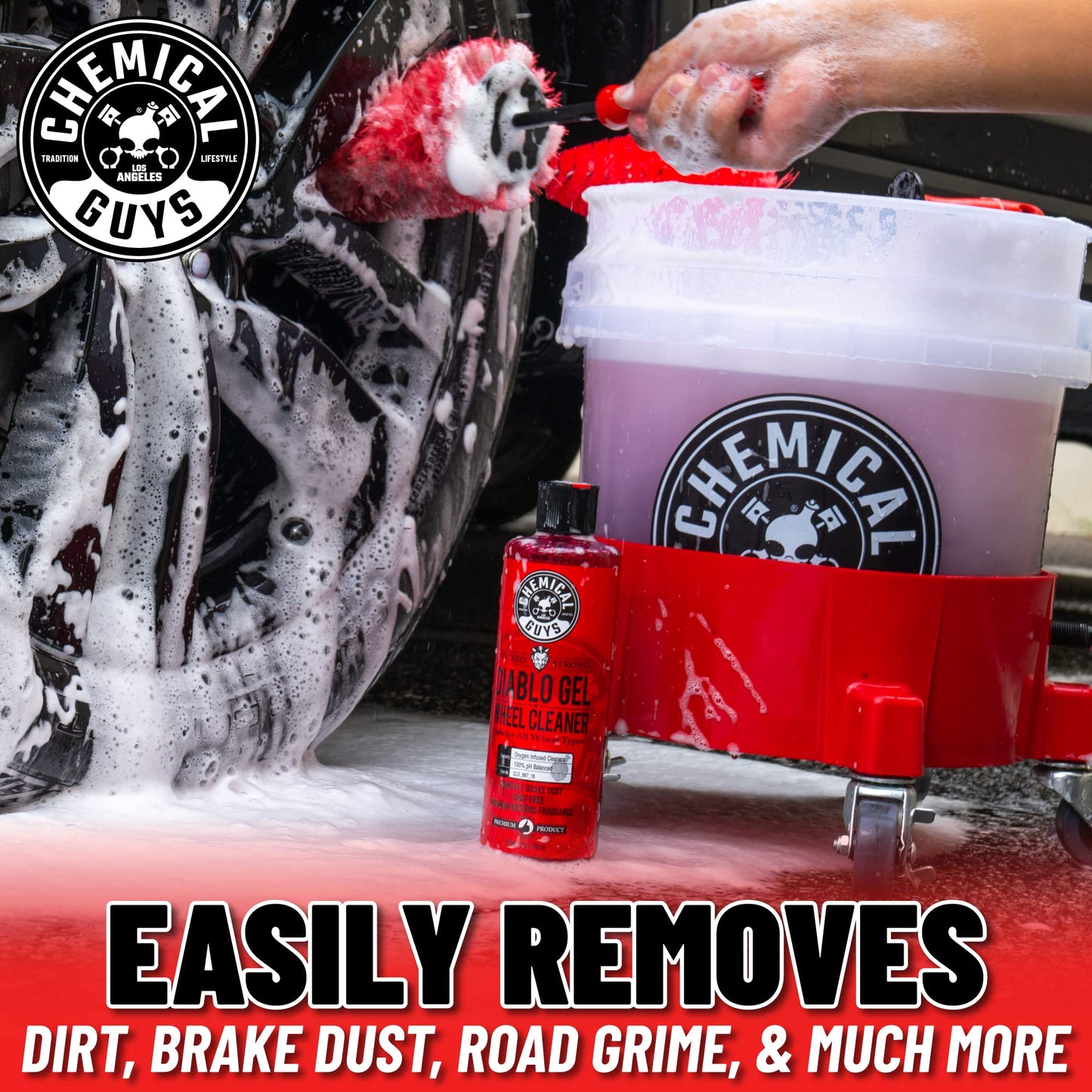 Chemical Guys CLD_997 Diablo Gel Oxygen Infused Foam Wheel and Rim Cleaner, Concentrated (Safe on All Wheel & Rim Finishes), for Cars, Trucks, SUVs, Motorcycles, RVs & More 128 fl oz (1 Gallon)