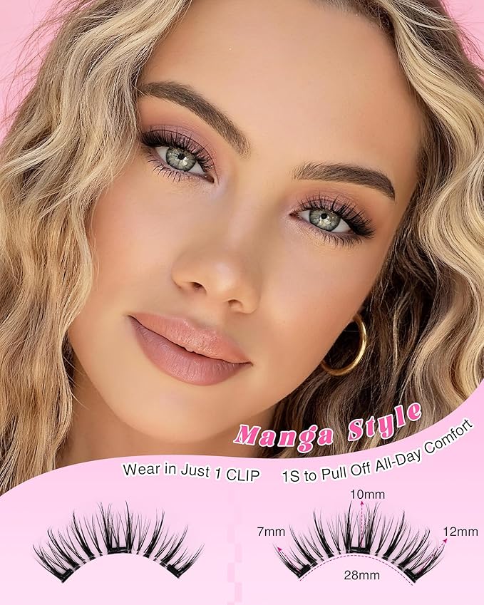 EMEDA Magnetic Eyelashes Natural Look No Glue Reusable Magnetic Lashes with Applicator, Faux Mink Lashes Lightweight & Comfortable for Women Sensitive Eyes Daily Makeup with Mirror Case (20)