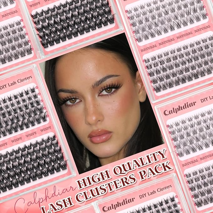 Wispy Lash Clusters Natural Eyelash Clusters 230pcs Cluster Eyelash Extensions 4 Styles Individual Lashes 10-18mm Eyelashes DIY Lash Extension Natural Look Lash Cluster Wispy by calphdiar