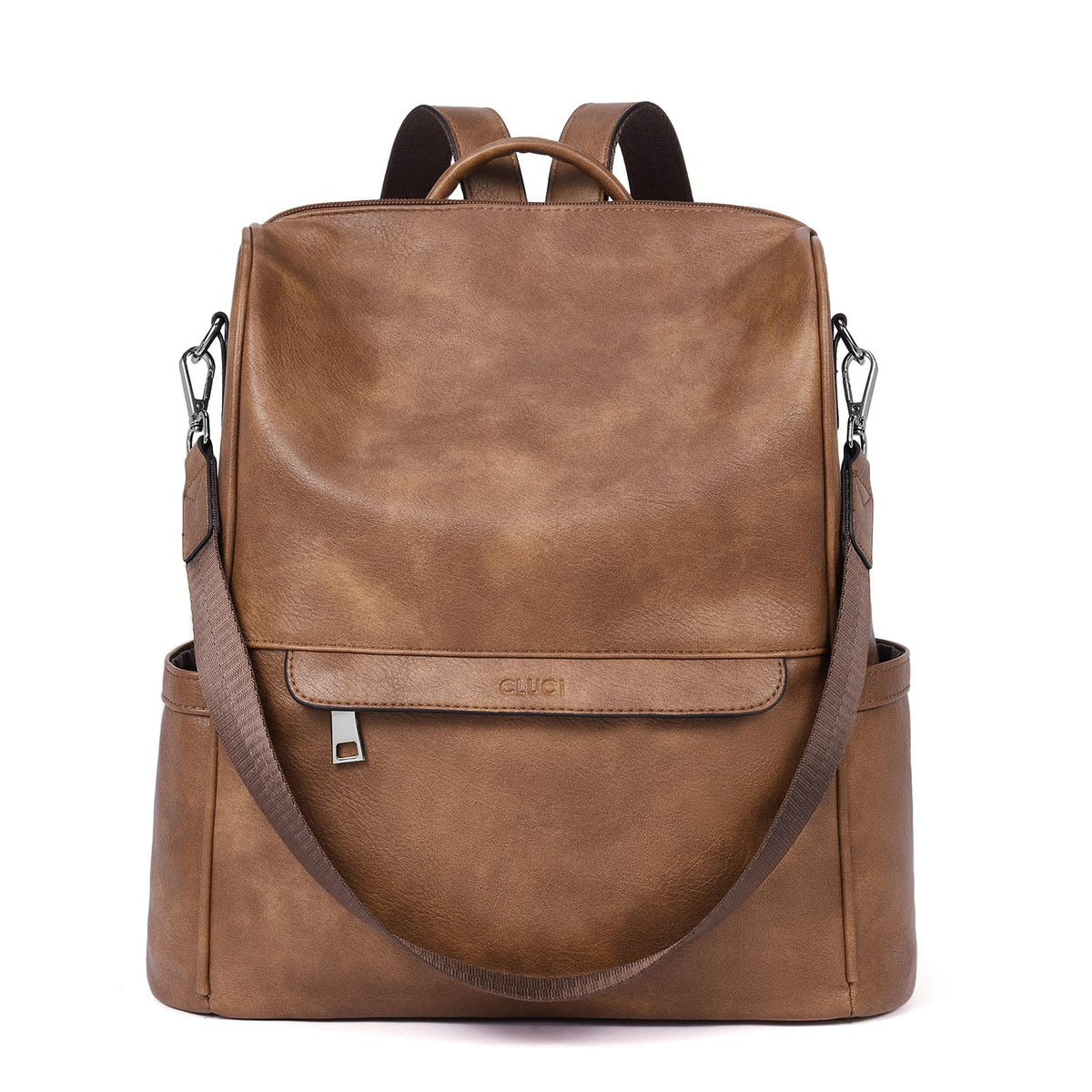 CLUCI Backpack Purse for Women, Womens Backpack Purse, Leather Anti-theft Large Fashion Designer Travel Bag Ladies Shoulder Bags