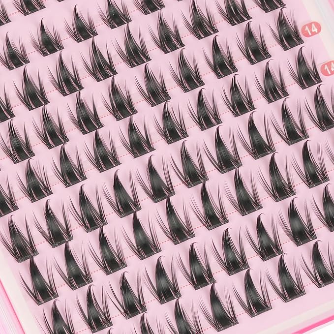 Manga Lash Clusters Wispy 10-16MM Spiky Eyelash Clusters CC Curly Natural Cluster Eyelash Extensions DIY Versatile Anime Eye Lashes Clusters Extension