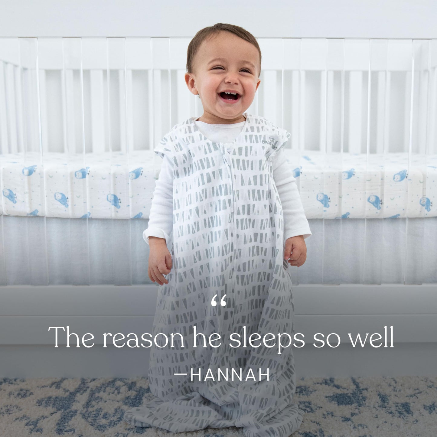 HALO SleepSack, 100% Cotton Wearable Blanket, Swaddle Transition Sleeping Bag, TOG 0.5, Birds, Small, 0-6 Months