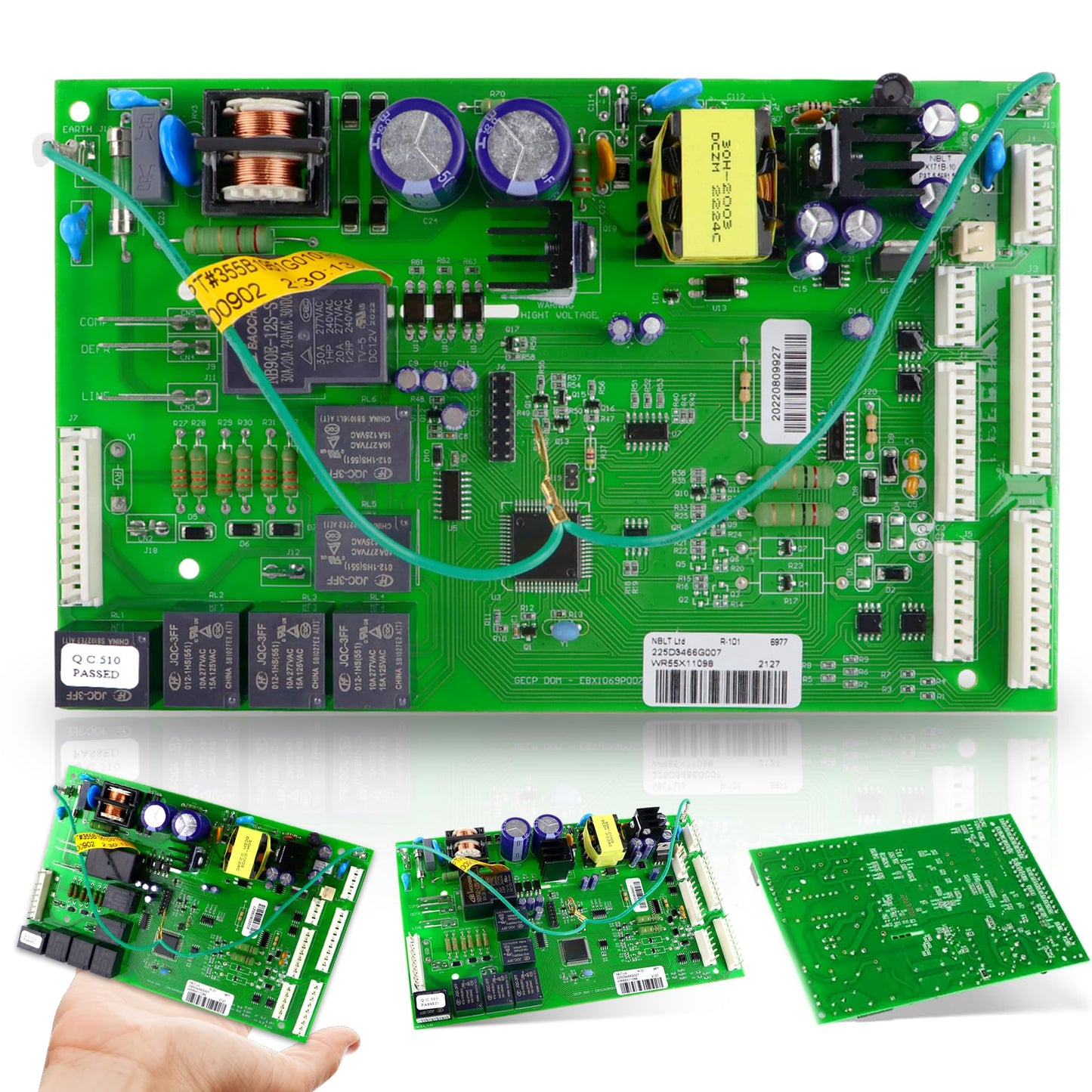 WR55X11098 Refrigerator Electronic Control Board, Compatible with ge PGCS1RKZJSS, PSQS6YGZBESS, PFSS5RKZASS, PFCF1RKZABB,PGS25KSEAFSS, PFSF5RKZCBB,ETC. Replace WR55X11076, WR55X11077, WR55X11097, ETC