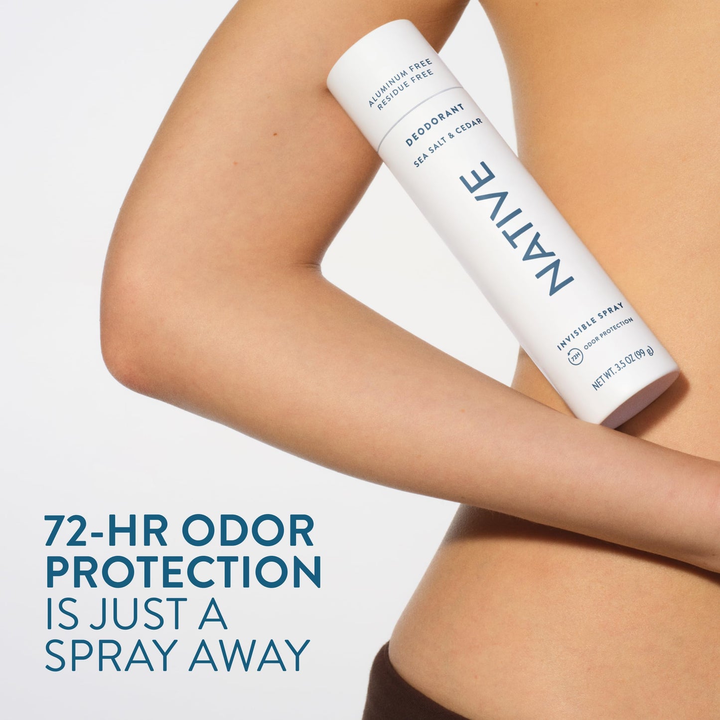 Native Deodorant & Body Spray, Sea Salt & Cedar, 72-Hour Odor Protection for Underarms & Body, Aluminum Free, Dries Instantly, 3.5 oz