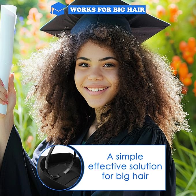 2 Pcs Graduation Cap Headband, Anti-fall Firm Hair Band for Graduation Cap, Graduation Gifts Hat Insert Accessories for Graduates, Students, Women
