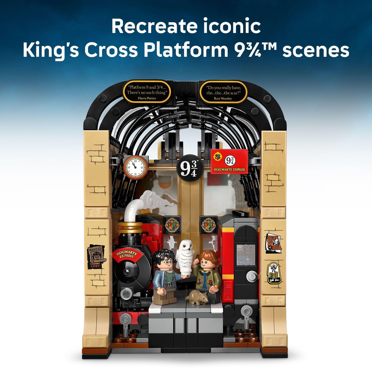 LEGO Harry Potter Book Nook: Hogwarts Express Building Set - Bedroom Shelf Decor for Boys, Girls, & Fans, Ages 10+ - Collectible Harry & Ron Minifigures - Gift for Christmas - 76450