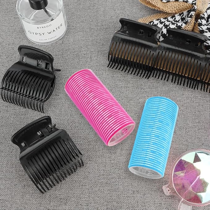 Hair Curler Clips - 12 Pcs Versatile Roller Clips for Effortless Curls and Waves