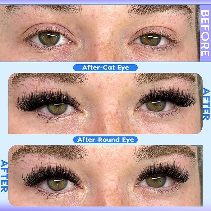 Goddvenus Lash Clusters Kit Wispy Lashes clusters Natural Fluffy Eyelashes Clusters 12mm 14mm 16mm Mixed Cluster Eyelash Extensions Kit D Curl DIY Individual Lashes Kit with Bond and Seal Lash Glue