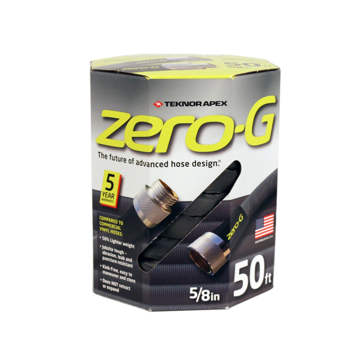 New zero-G 4001-50 Lightweight, Ultra Flexible, Durable, Kink-Free Garden Hose, 5/8-Inch by 50-Feet