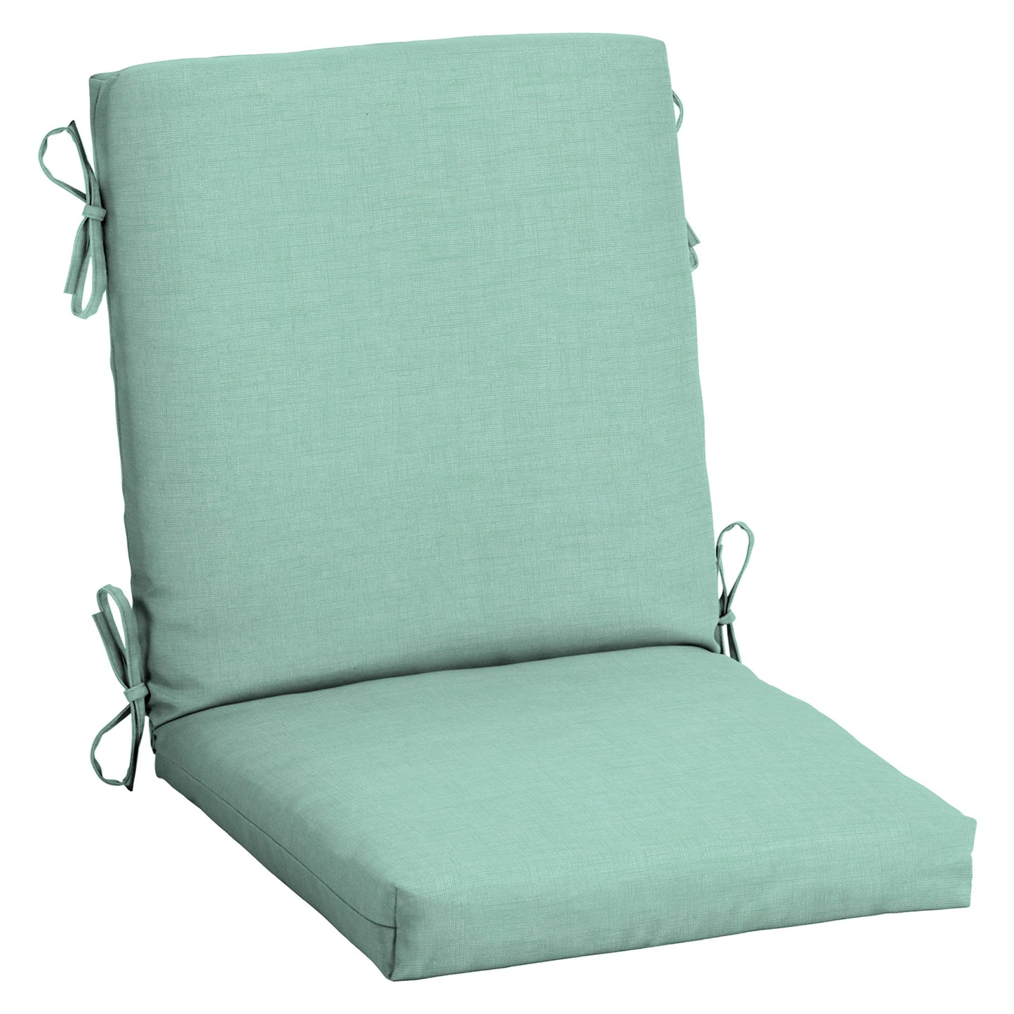 Arden Outdoor Midback Chair Cushion, 18 x 16.5, Aqua Leala