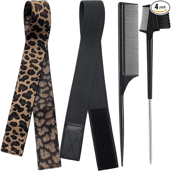 Elastic Bands For Wig Band For Edges 2 Pcs Lace Melting Band For Wigs Elastic Band For Lace Frontal Melt Adjustable Magic Buckle Edge Wrap To Lay Edges Keeping Wig Grip Wig Accessories