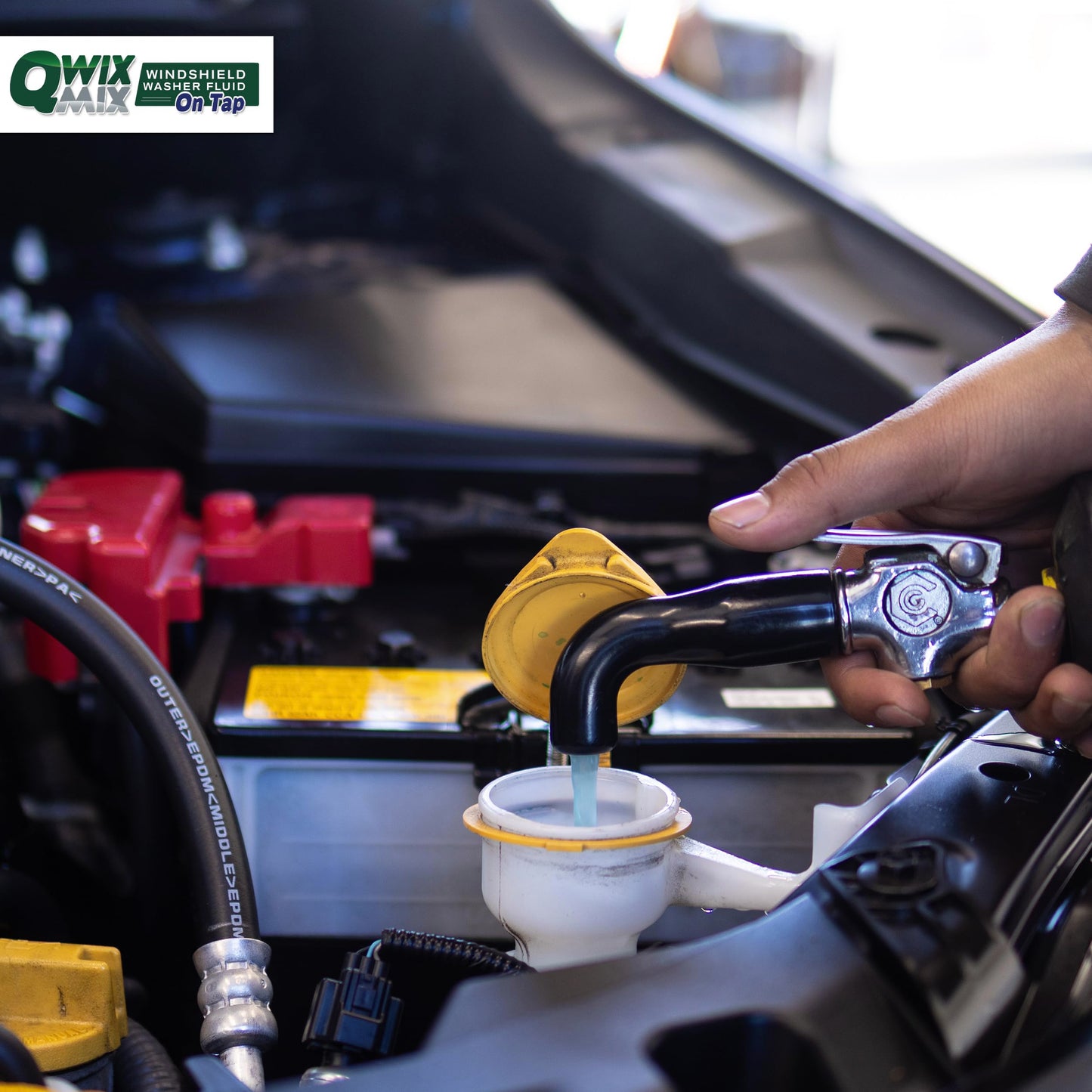 Qwix Mix Windshield Washer Fluid Concentrate, 1 Bottle Makes 32 Gallons, 1/4 oz. Makes 1 Gallon 100% Biodegradable