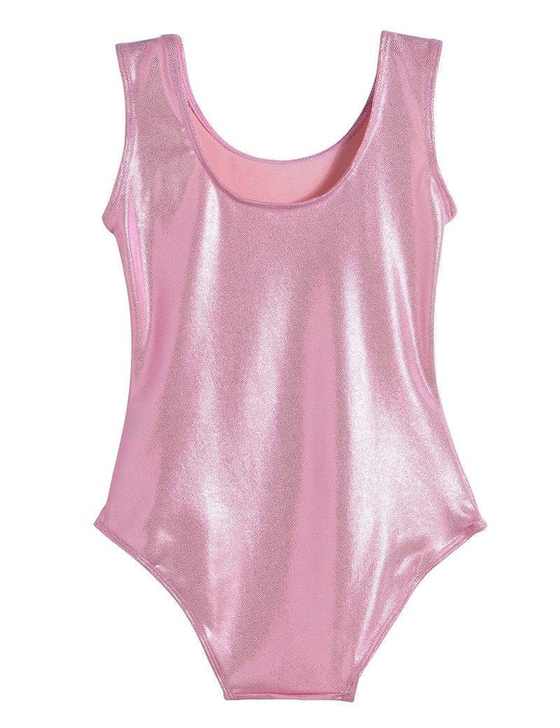 Domusgo Gymnastics Leotards for Girls 7-8 Years Old Pink Sparkly One Piece Tumbling Outfits