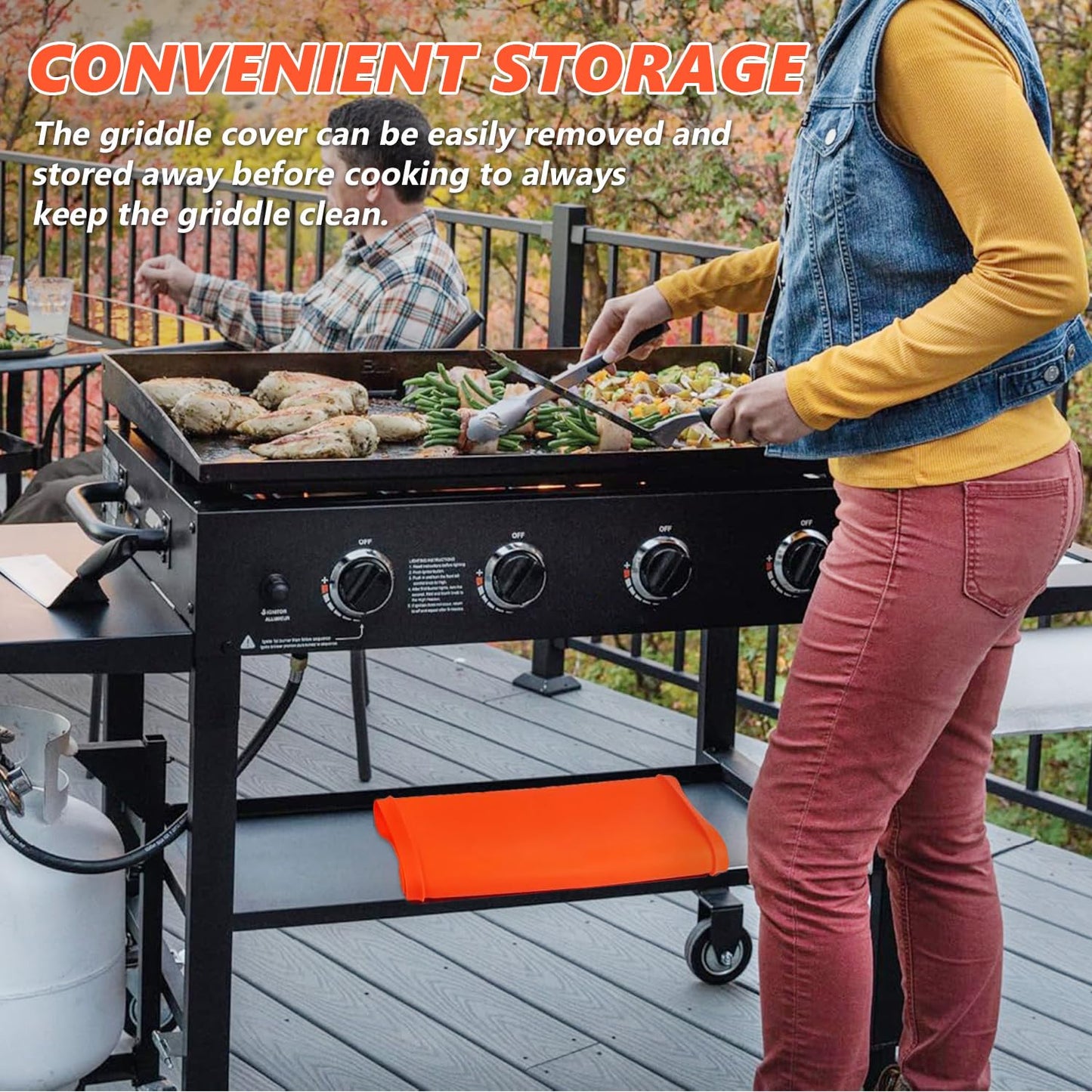 rumlick 36" Silicone Griddle Mat Cover for Blackstone, Heavy Duty Silicone Cover, All Year Round Griddle Top Protective Mat for Black Stone Accessories