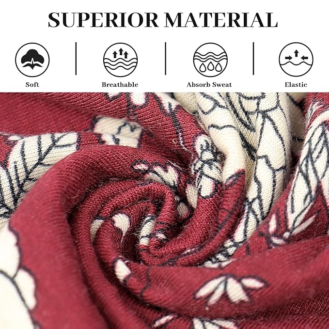 Awumbuk Wide Headbands for Women Knotted No Slip Head Bands Soft Turban Headband Hair Accessories Boho African Solid Color Head Wraps for Women Yoga Workout Pack of 6