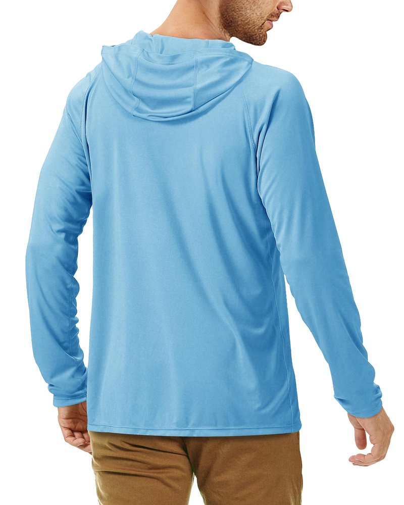 Roadbox UPF 50+ Fishing Shirts for Men Long Sleeve Sun Protection Lightweight Outdoor UV Hiking Shirts