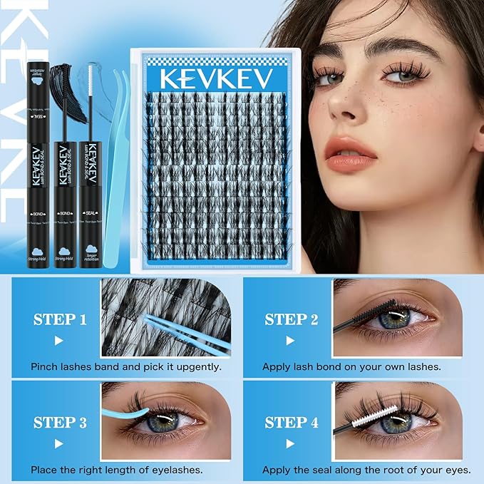 Manga Lash Clusters Kit 8-18mix Spiky Fairy Lash Clusters Kit Ultra-Thin Band Manga Lashes Eyelash Clusters Kit With Lash Bond And Seal DIY at Home(Fairy06 Kit)