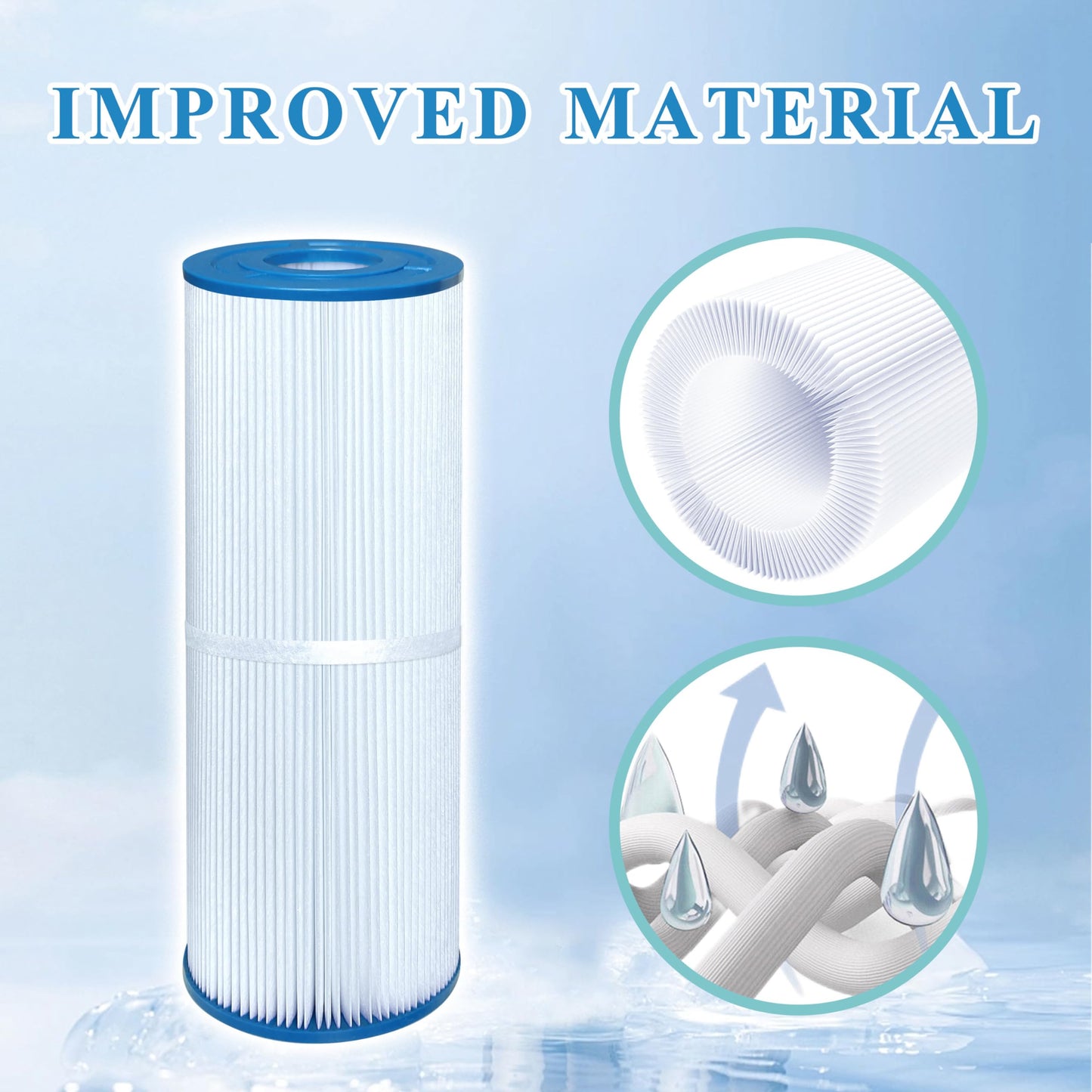 Chryseos Spa Filter Compatible with PRB25-IN, C-4326, FC-2375, R173429, 8172500, 5X13 Drop in Spa Filter, 25 sq. ft., 2 Pack